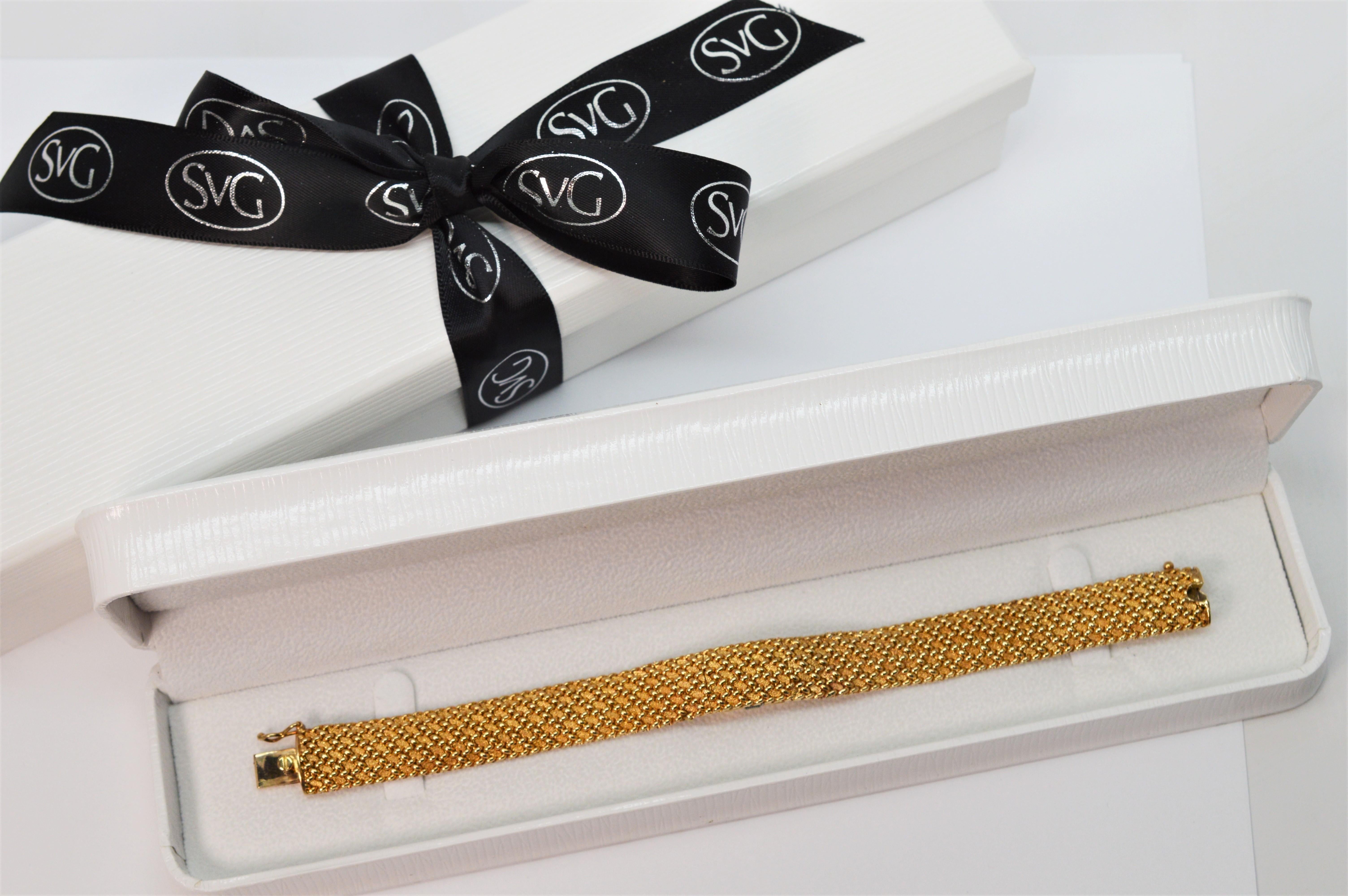 Armband aus gewebtem Goldgeflecht mit Mystery Watch von Concord im Angebot 9