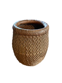 Panier de rangement en grains tressés, Chine, XIXe siècle