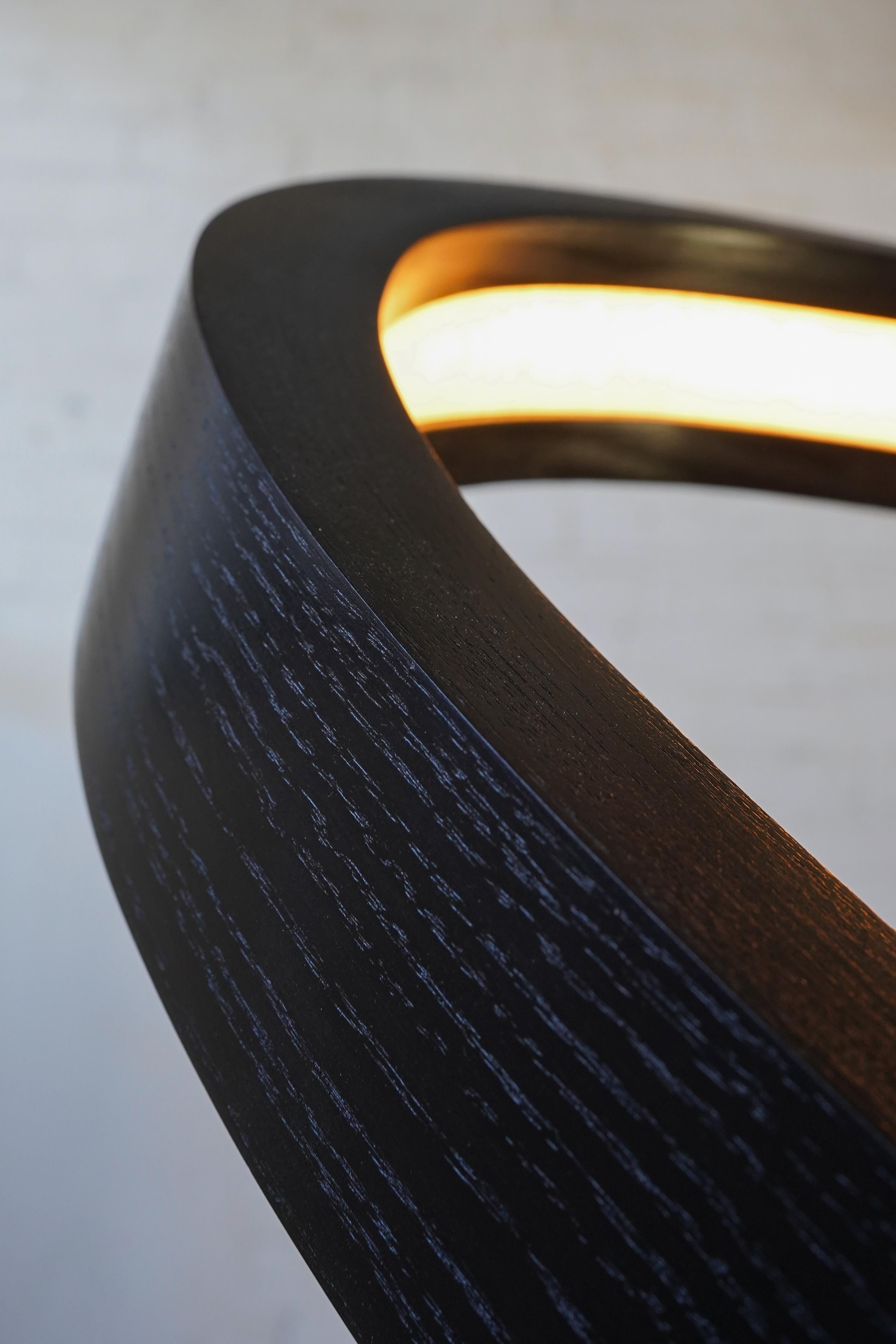 Woven, Hanging Multi-Element Freeform Wooden Pendant Light For Sale 2