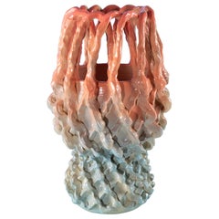 Woven High Fired Stoneware Flower Vase by Milan Pekař and Tereza Sluková