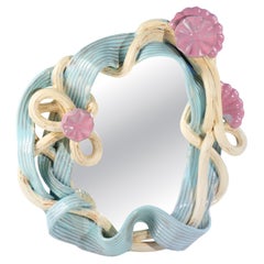 Woven High Fired Stoneware Mirror by Milan Pekař and Tereza Sluková Woven High Fired Stoneware Mirror by Milan Pekař and Tereza Sluková