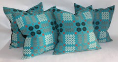Pair of Woven Jacquard Coverlet Pillows