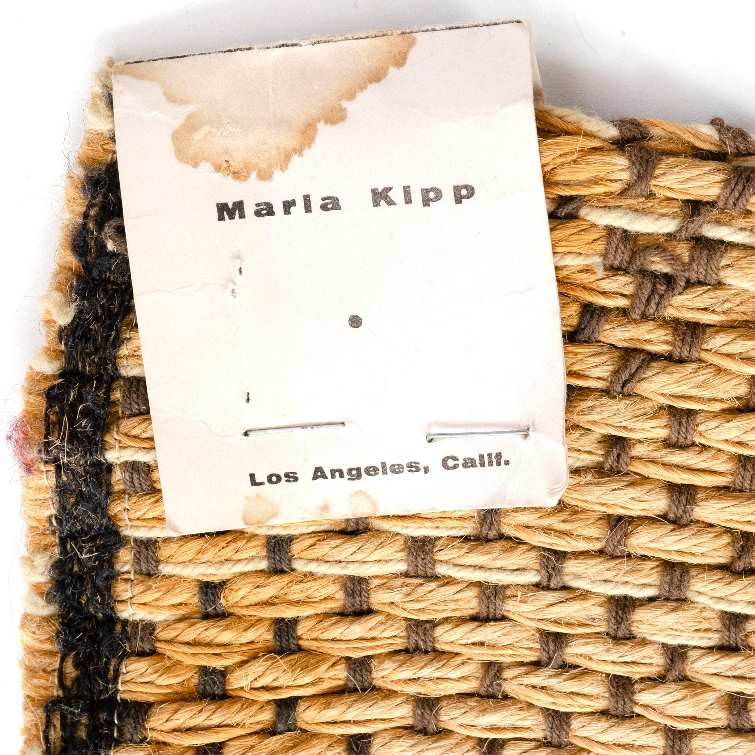 American Woven Jute and Chenille Wall Tapestry by Maria Kipp