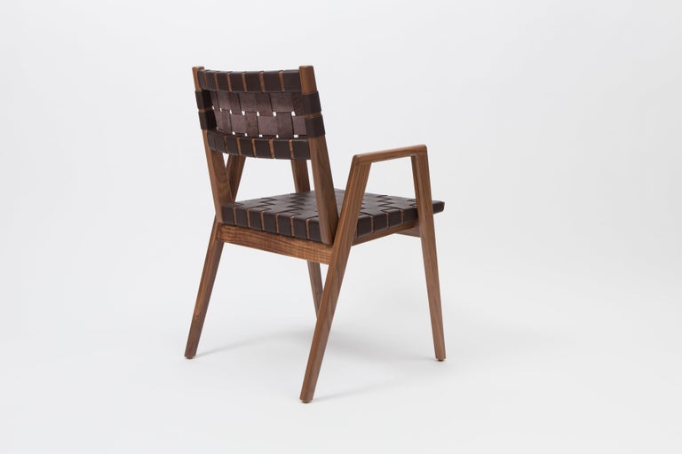 Woven Leather Dining Armchair in Brown by Mel Smilow For ...