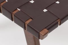 Woven Leather Dining Side Chair in Brown by Mel Smilow