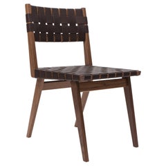 Woven Leather Dining Side Chair in Brown by Mel Smilow