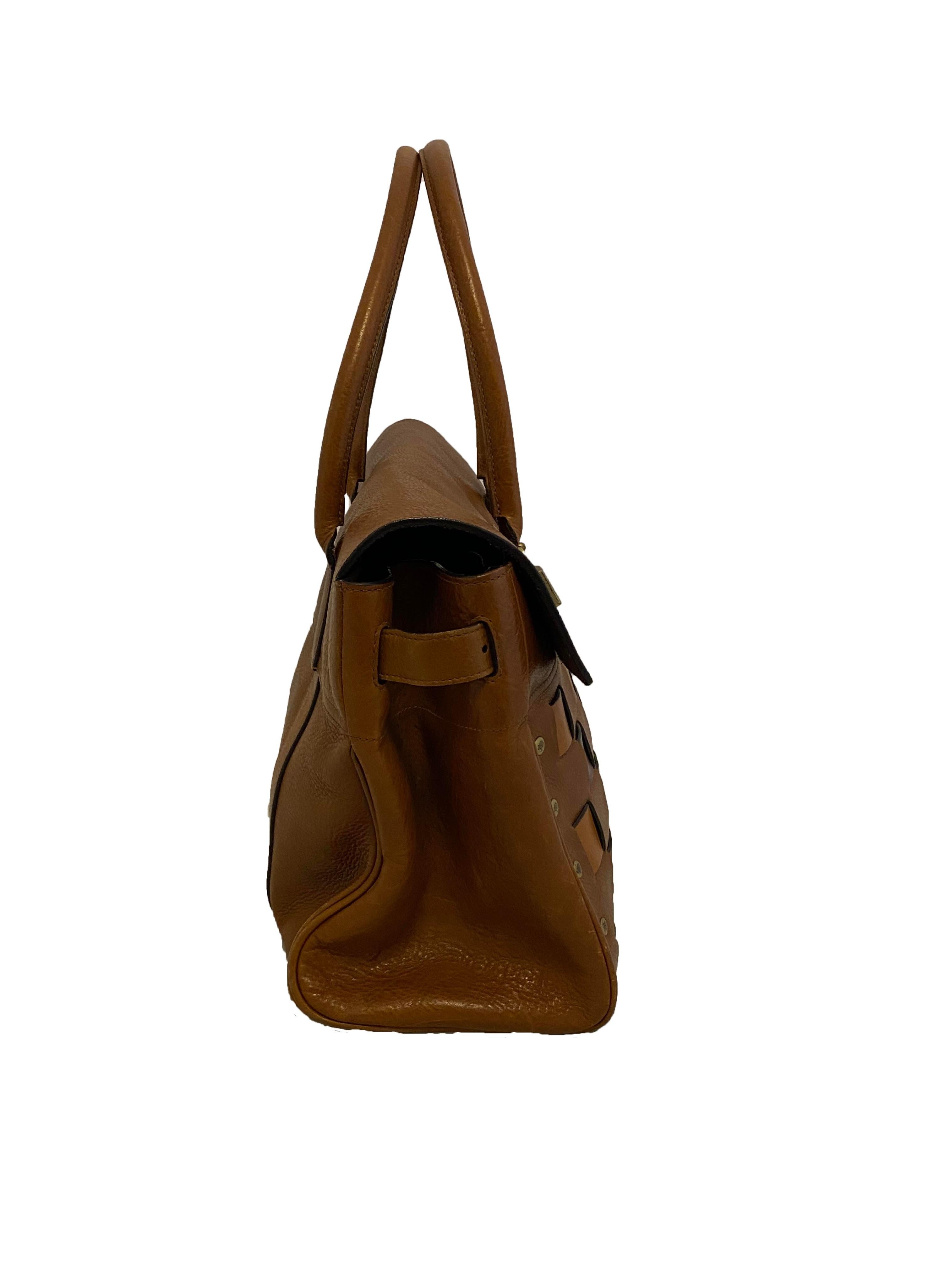 Women's Woven Leather Mulberry Bayswater Bag For Sale
