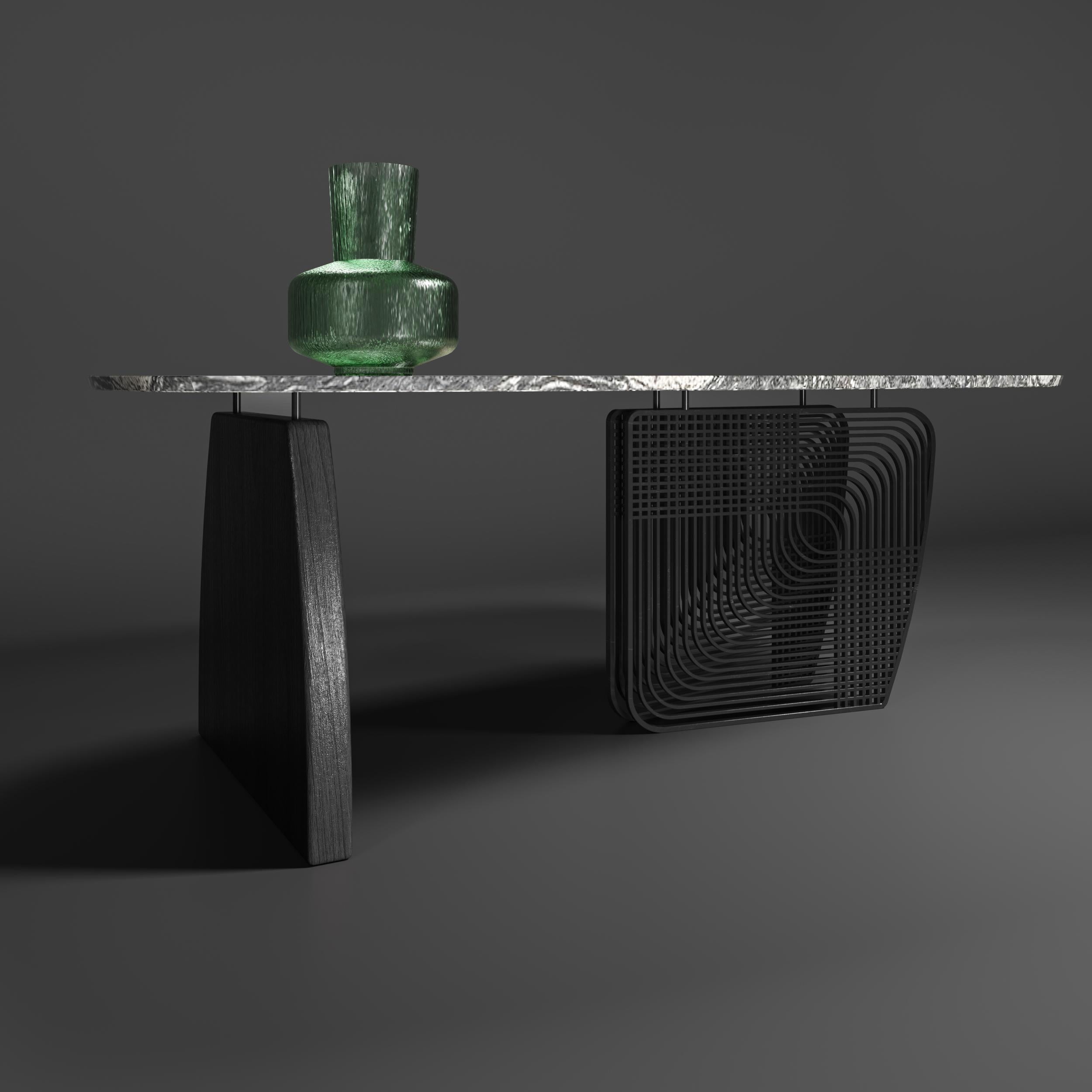 Mesa de comedor con patas tejidas Moderno en venta