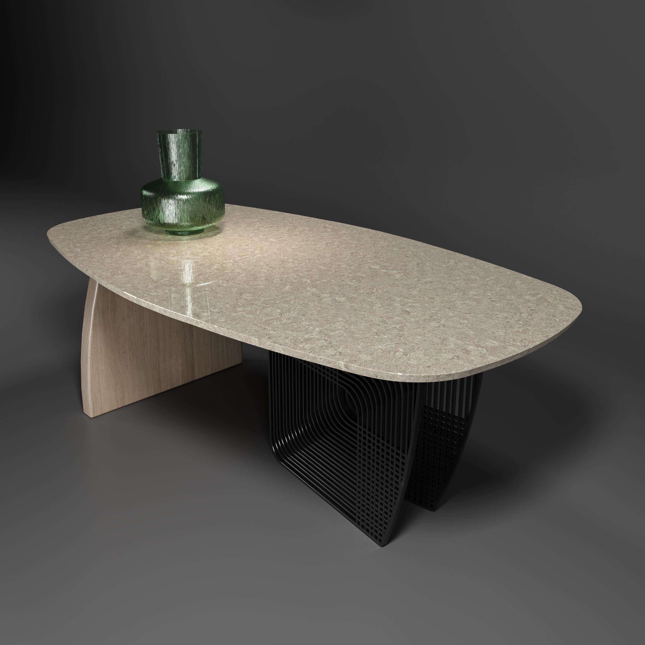 Mesa de comedor con patas tejidas Roble en venta