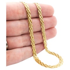 Woven Link Necklace In Yellow Gold