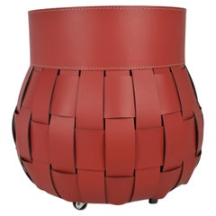 Woven Log Holder TRECCIO by Limac Design - Modern - Regenerated Leather