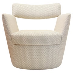 Woven Lounge Chair in Ivory Fabric by La Maison Pierre Frey
