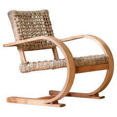 Woven Lounge Chair in the style of Adrien Audox and Frida Minet