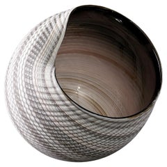 Woven Mandala No 10,an Organic Textured Glass Sculptural Vessel by Layne Rowe