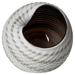 Woven Mandala (Sm I), a textured shell inspired glass artwork by Layne Rowe