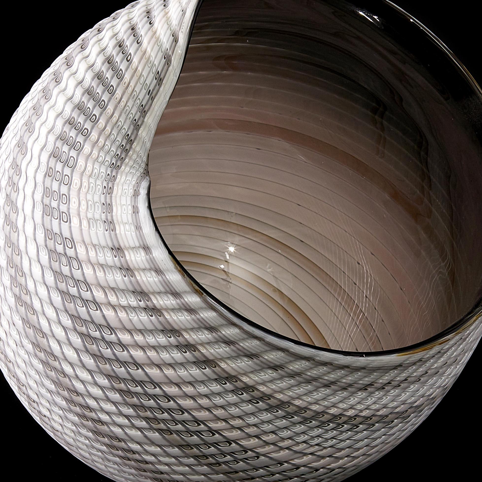 Woven Mandala Trio, an Organic Textured Art Glass Still Life by Layne Rowe 2