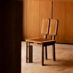 Woven Oak Dining Chair with Beige Nylon Cord Atara 02