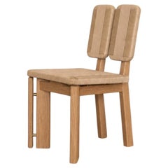 Woven Oak Dining Chair with Beige Nylon Cord Atara 02
