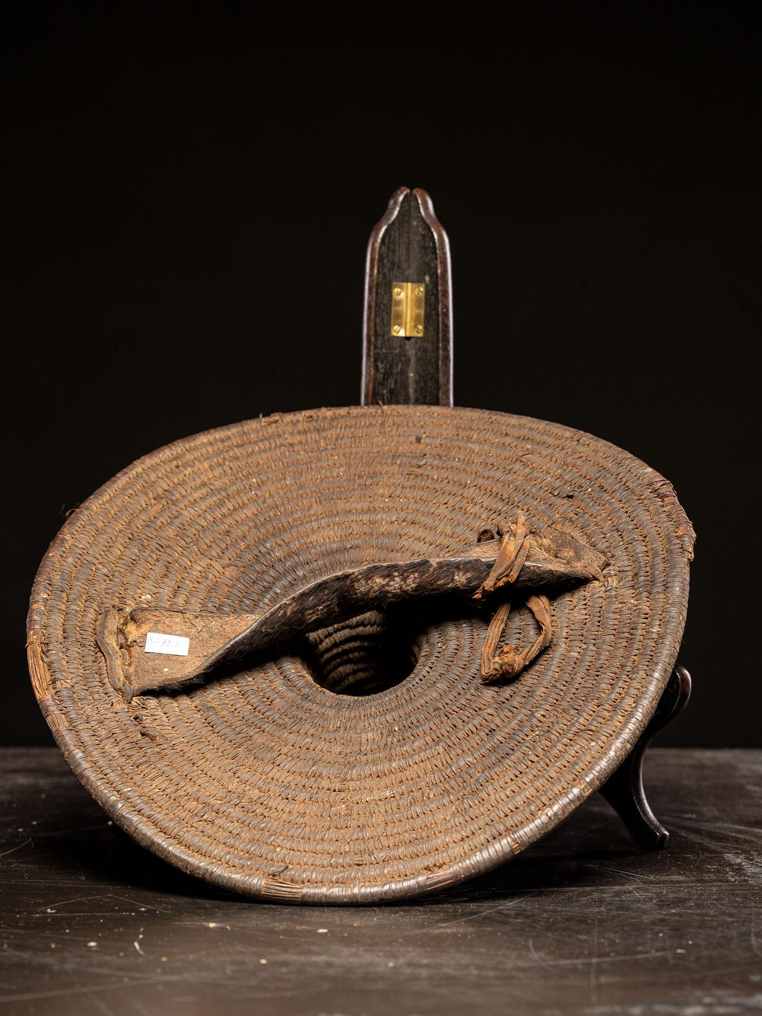 Gewebtes Abwehrschild, Batammaliba-Kultur, Republik Benin. im Angebot 3