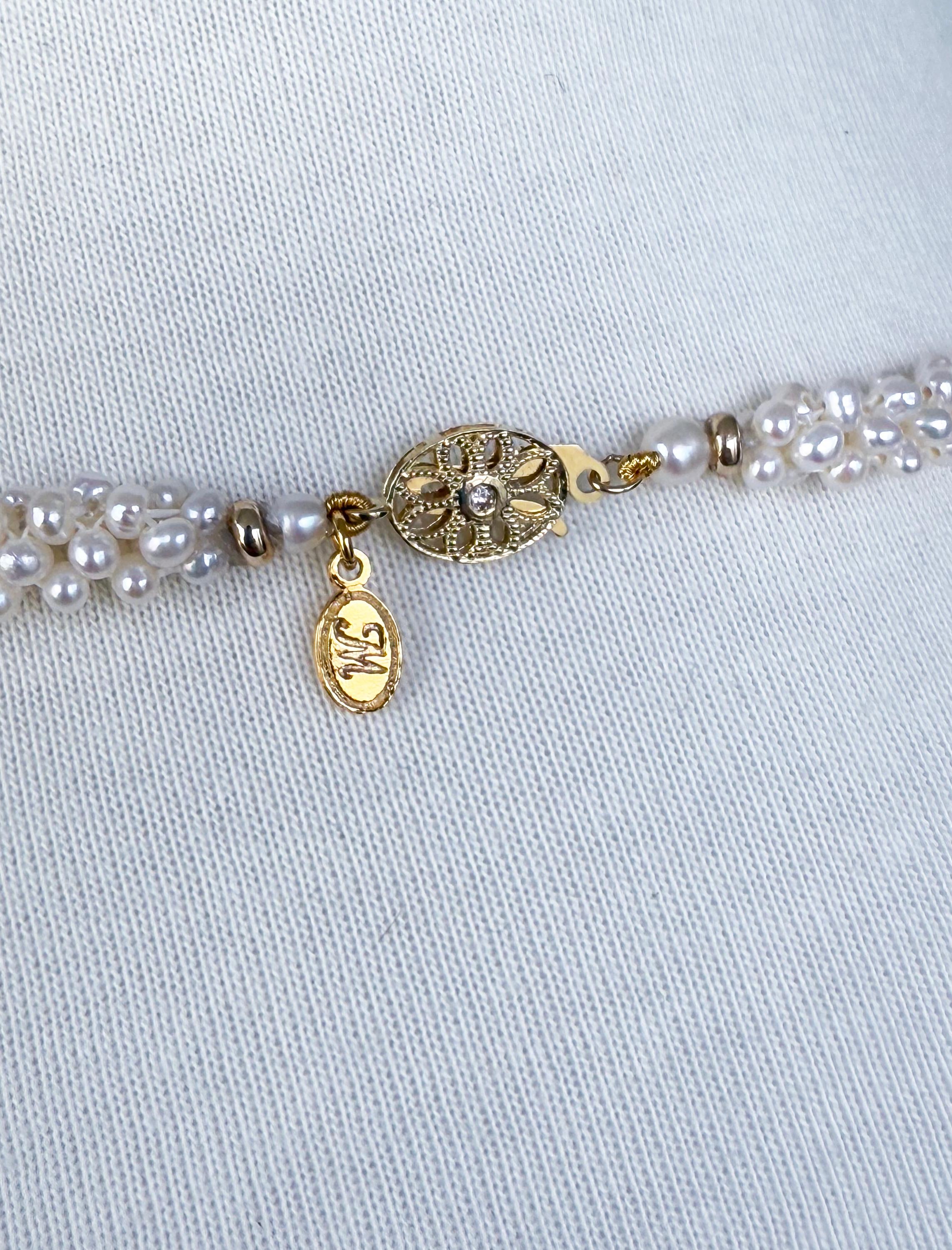 Marina J Geflochtenes Perlen-Sautoir mit Rubin, Diamant und massiver Quaste aus 14k Gelbgold im Zustand „Neu“ im Angebot in Los Angeles, CA