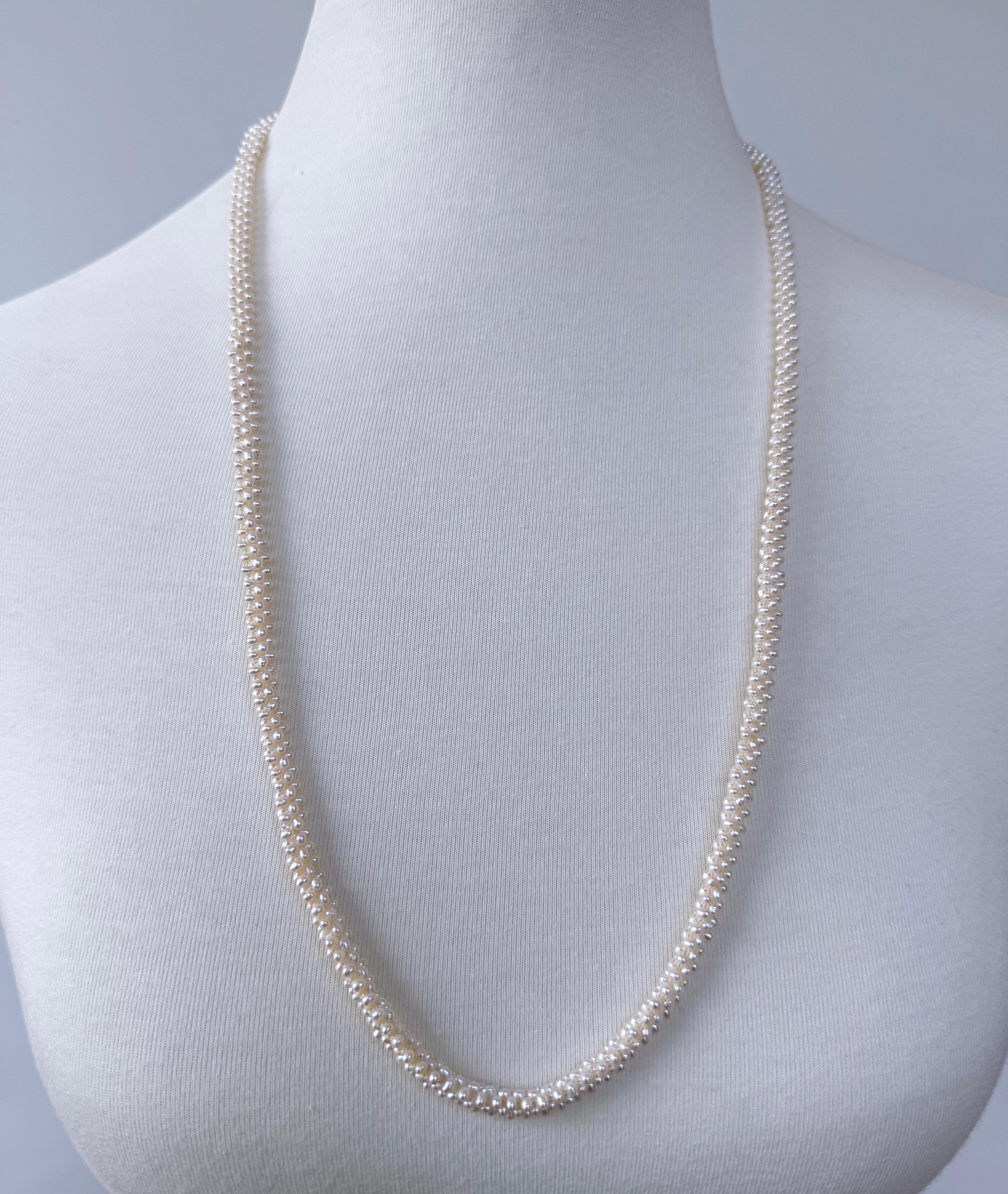 Marina J Geflochtenes Perlen-Sautoir mit Rubin, Diamant und massiver Quaste aus 14k Gelbgold im Angebot 2
