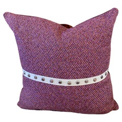 Woven Pink Metallic with Orange Velvet back and Detail Trim with Metal Studs