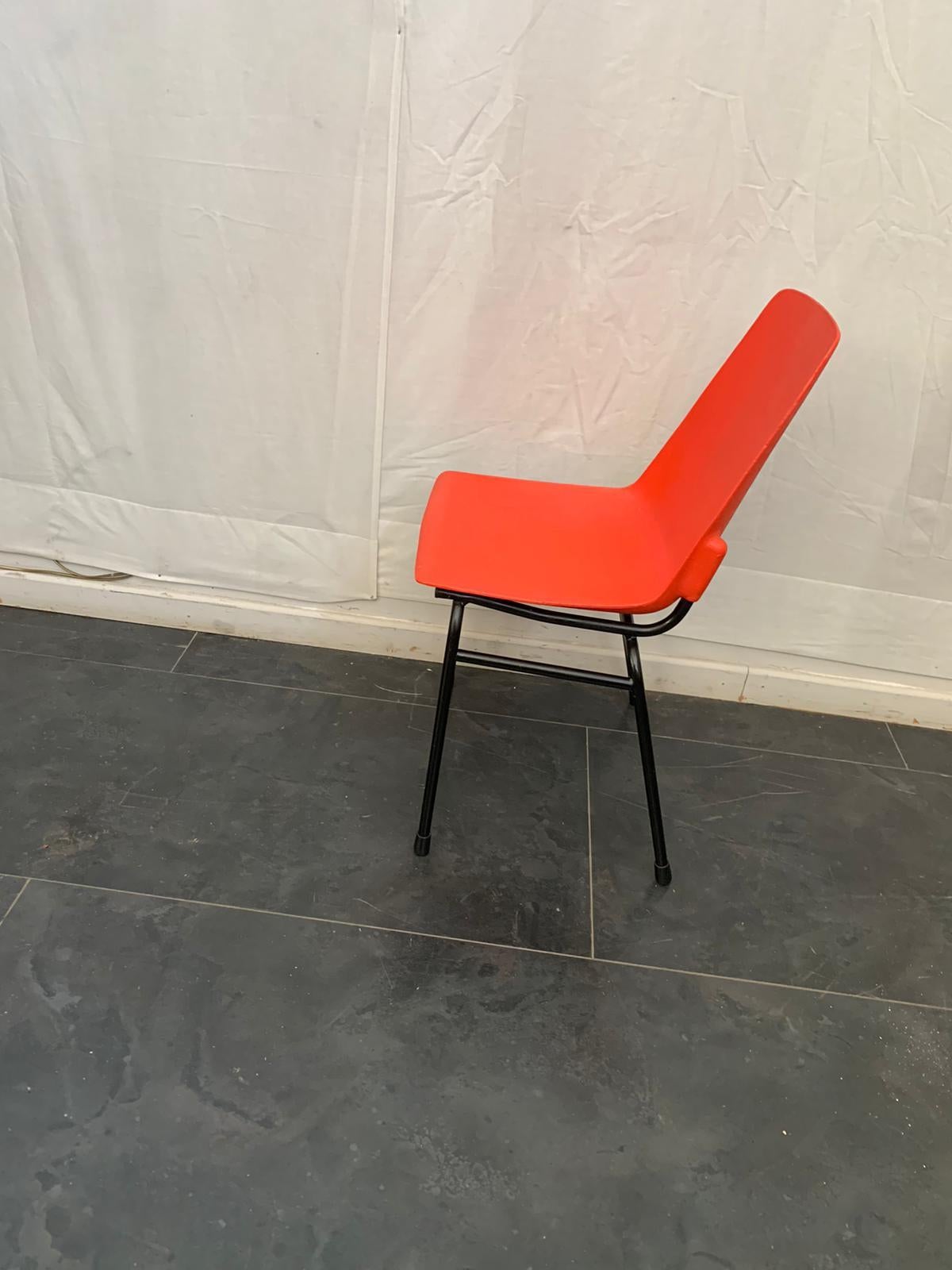 Woven Plastic and Metal Frame Fantasia Chair, 1960s For Sale 1