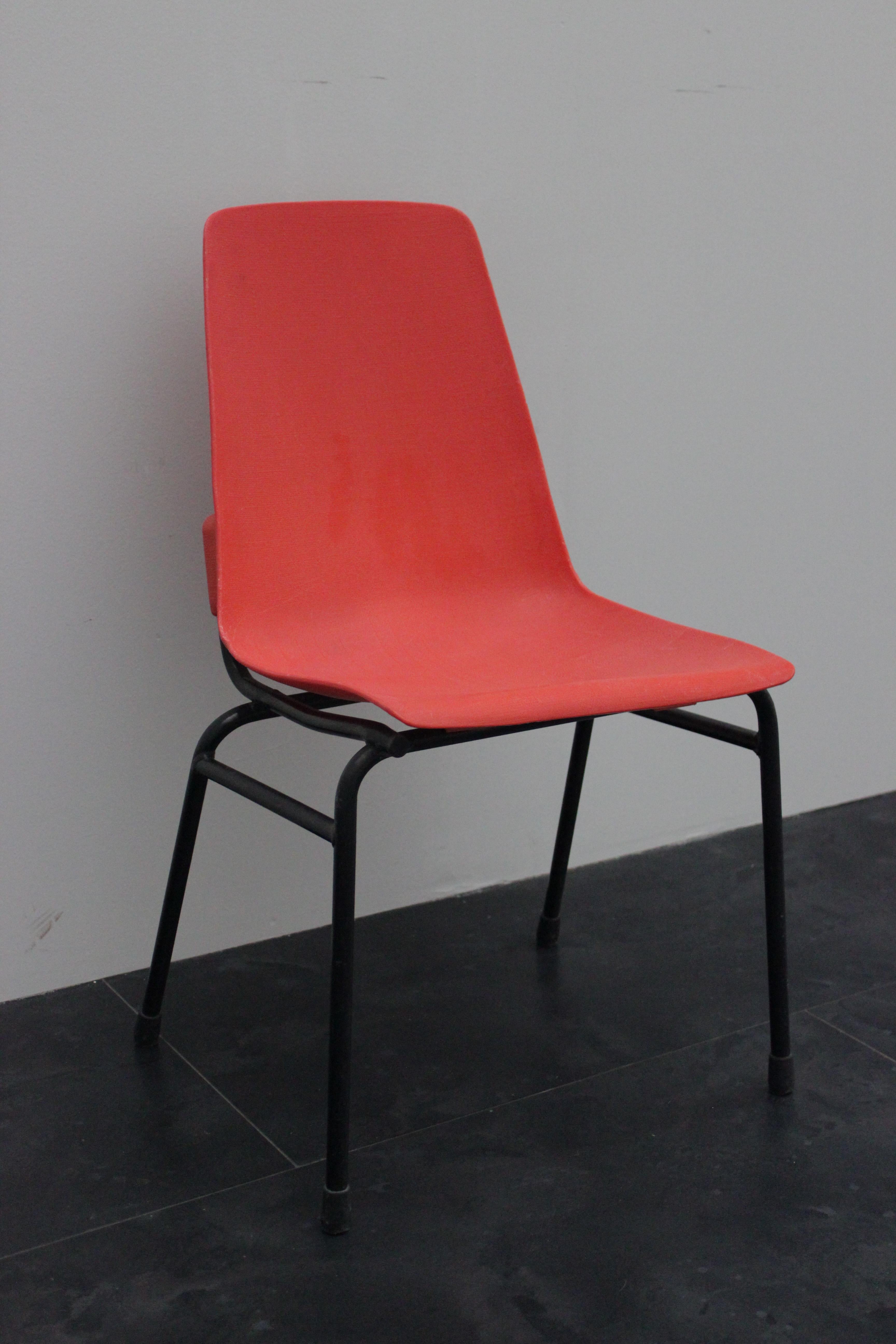 Woven Plastic and Metal Frame Fantasia Chair, 1960s For Sale 4