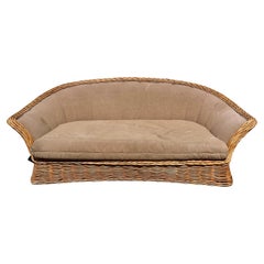 Lovanie in rattan intrecciato in stile Boho Coastal Vintage Bielecky Brothers