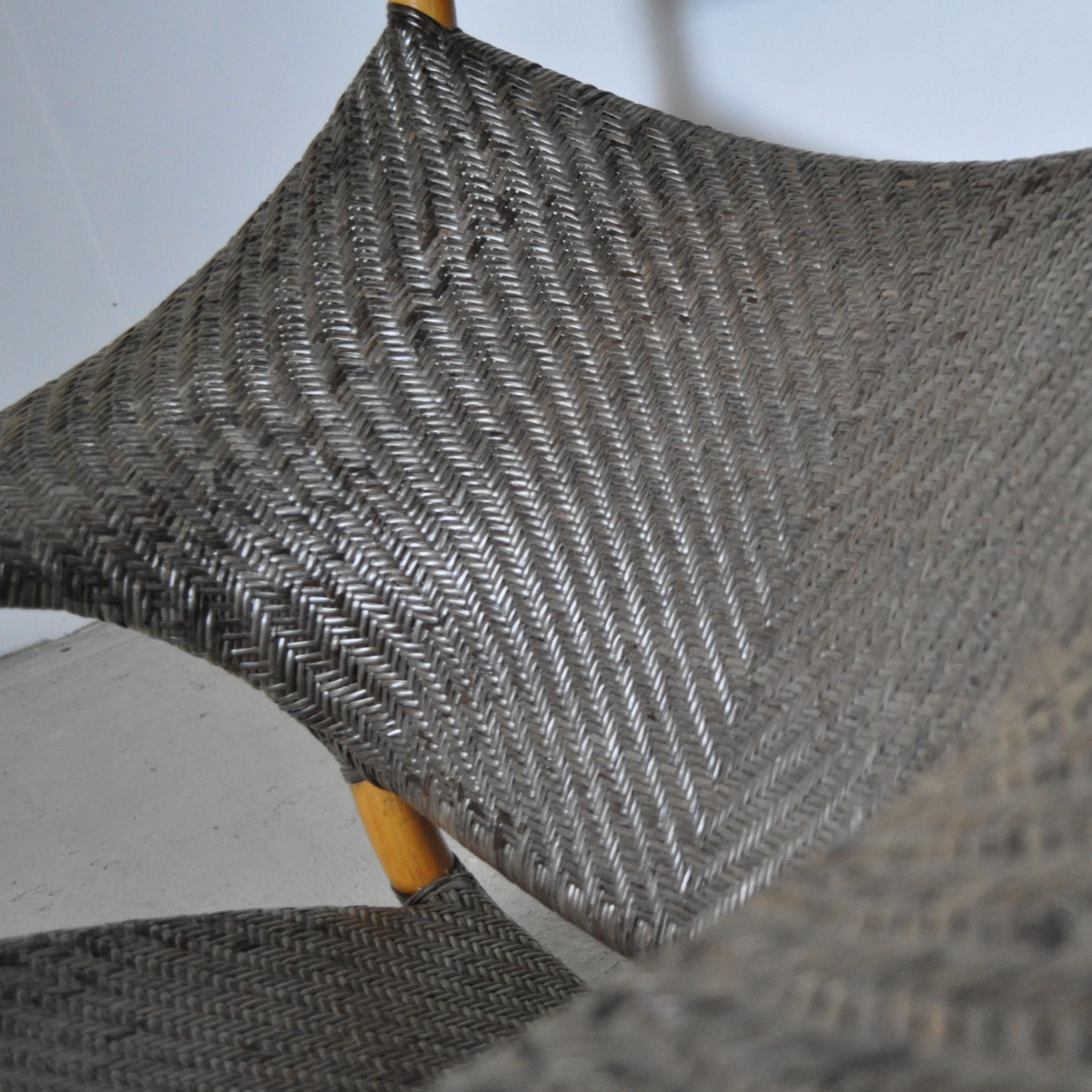 Woven Rattan Chair and Stool by Yuzuru Yamakawa 5