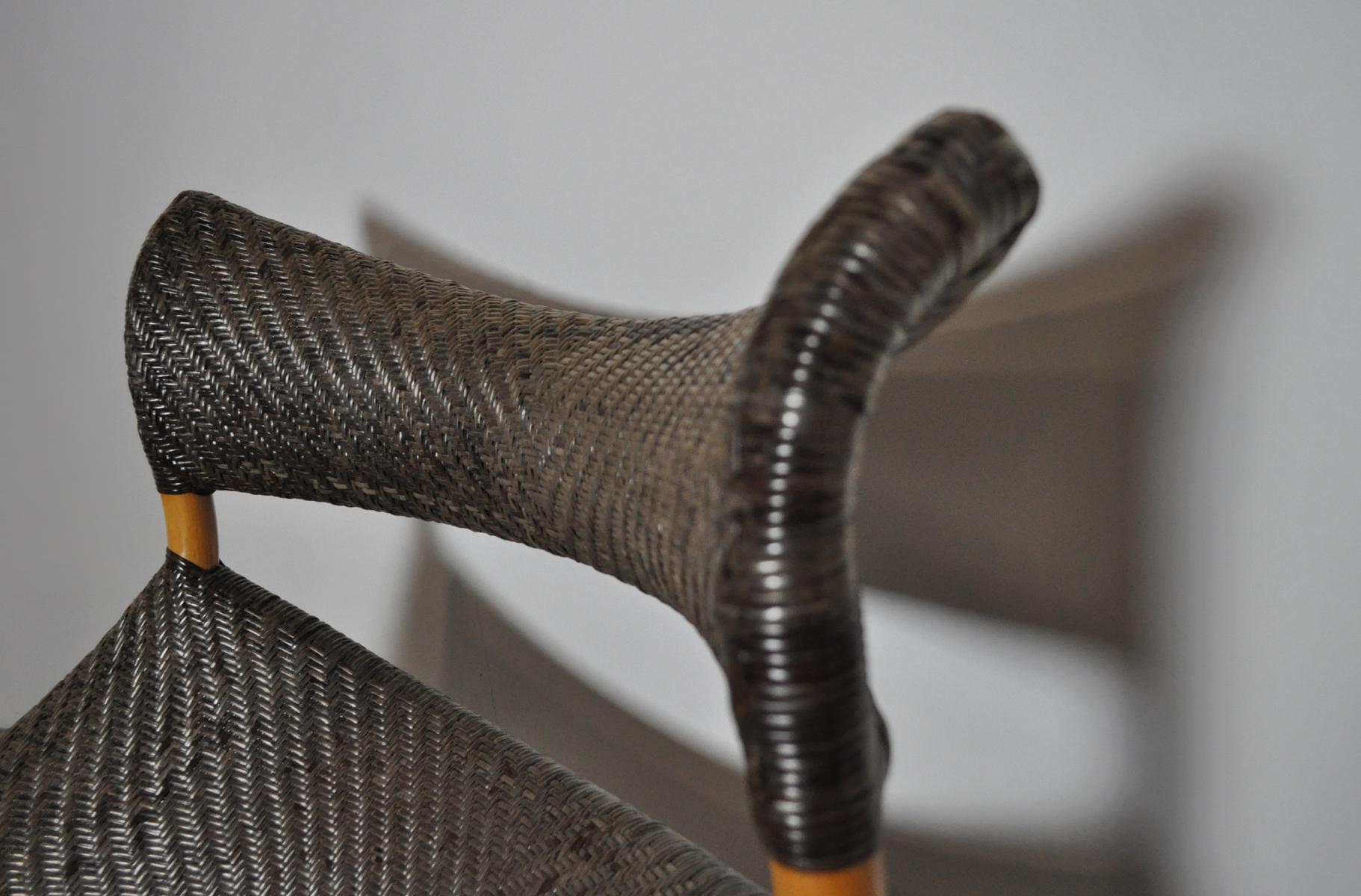 Woven Rattan Chair and Stool by Yuzuru Yamakawa 6