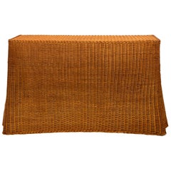 Woven Rattan Console Table