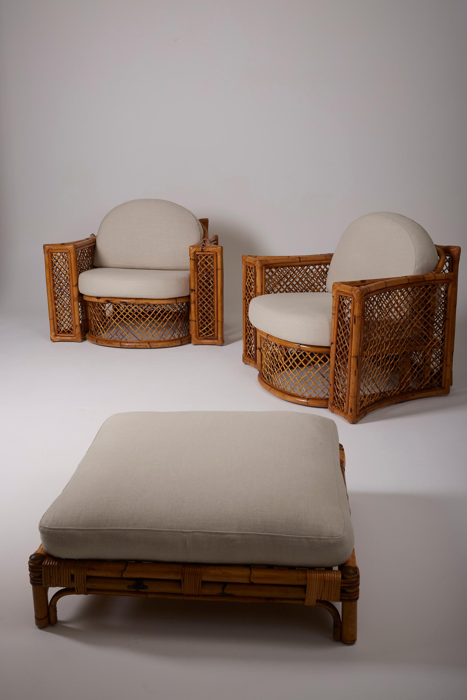 salón de ratán tejido 12