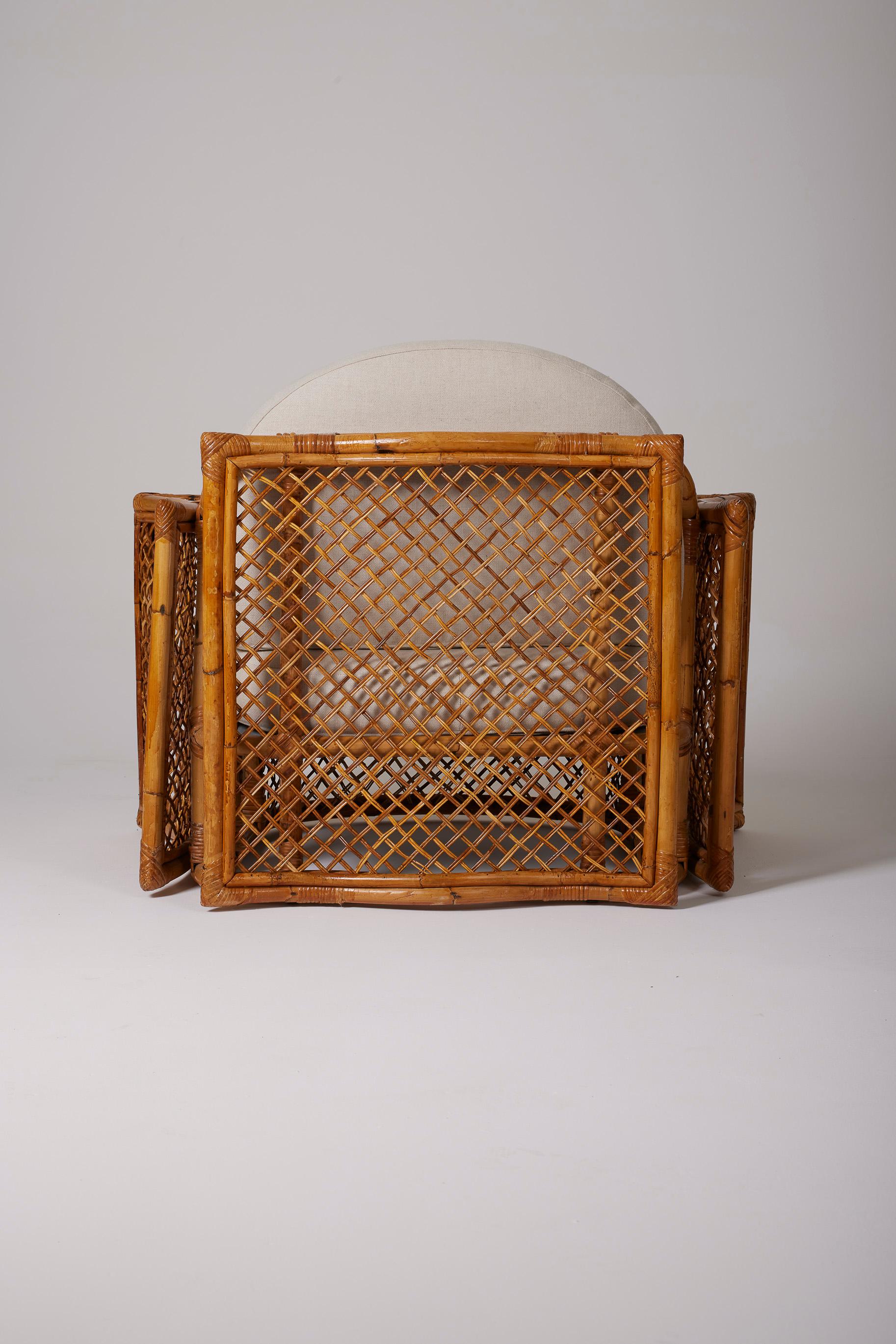 salón de ratán tejido Textil