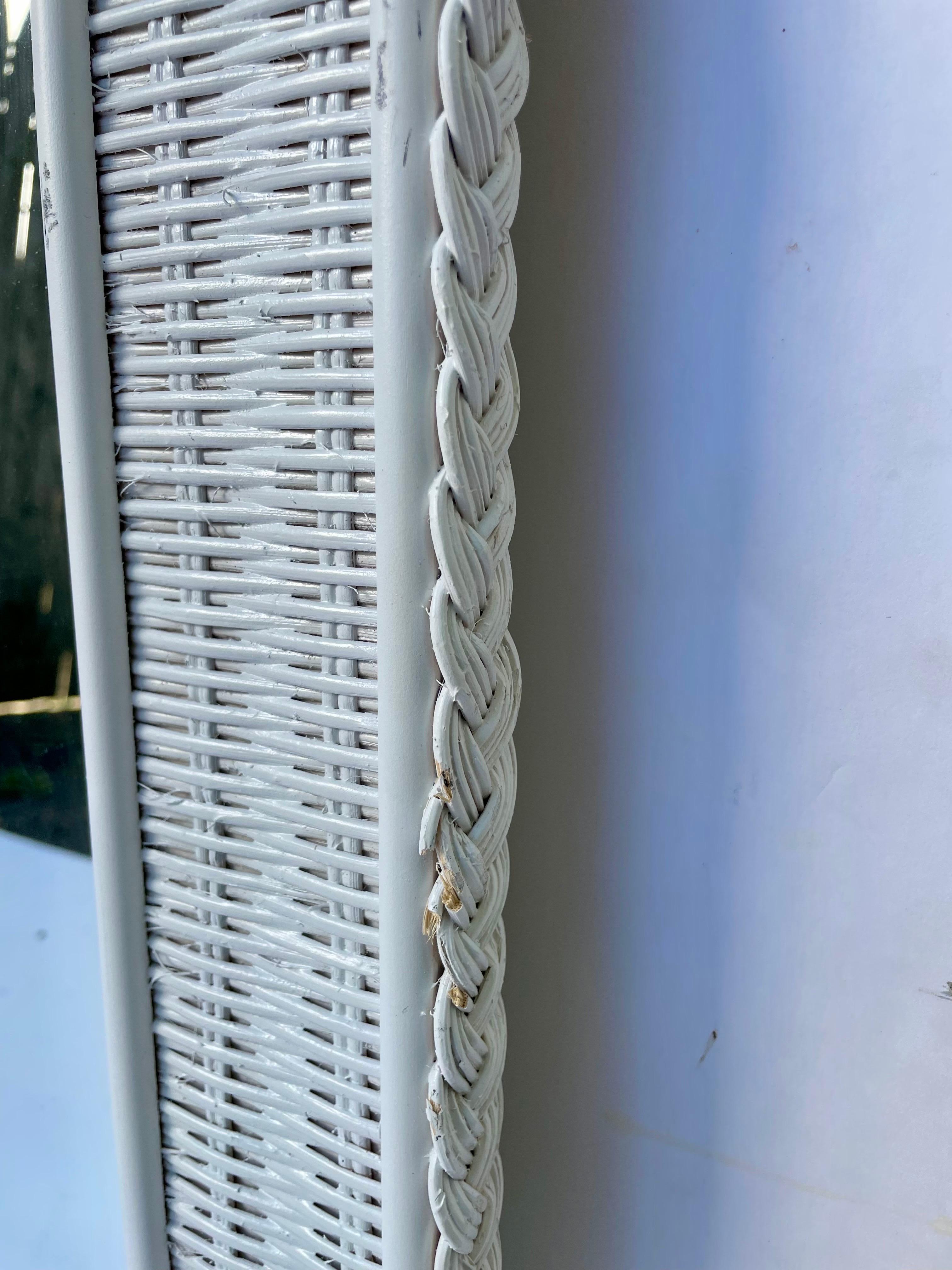 Tessuto Specchio in rattan intrecciato in vendita