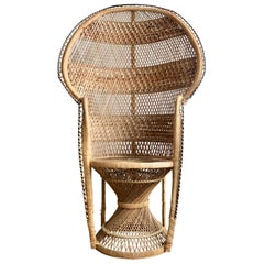 Vintage Woven Rattan Peacock Chair