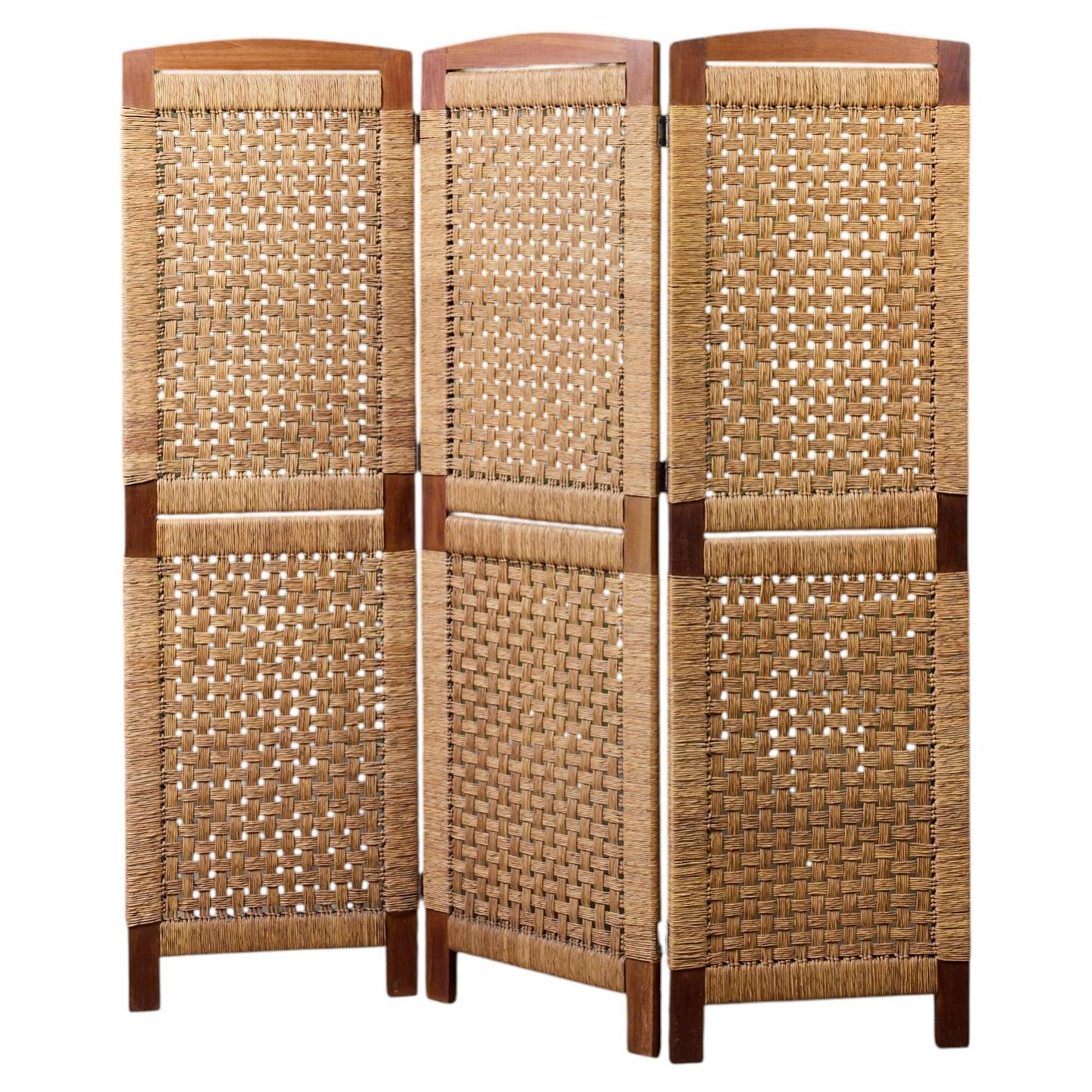 Séparation de pièce en rotin tressé par Michael van Beuren, Mid-Century Design Mexico en vente