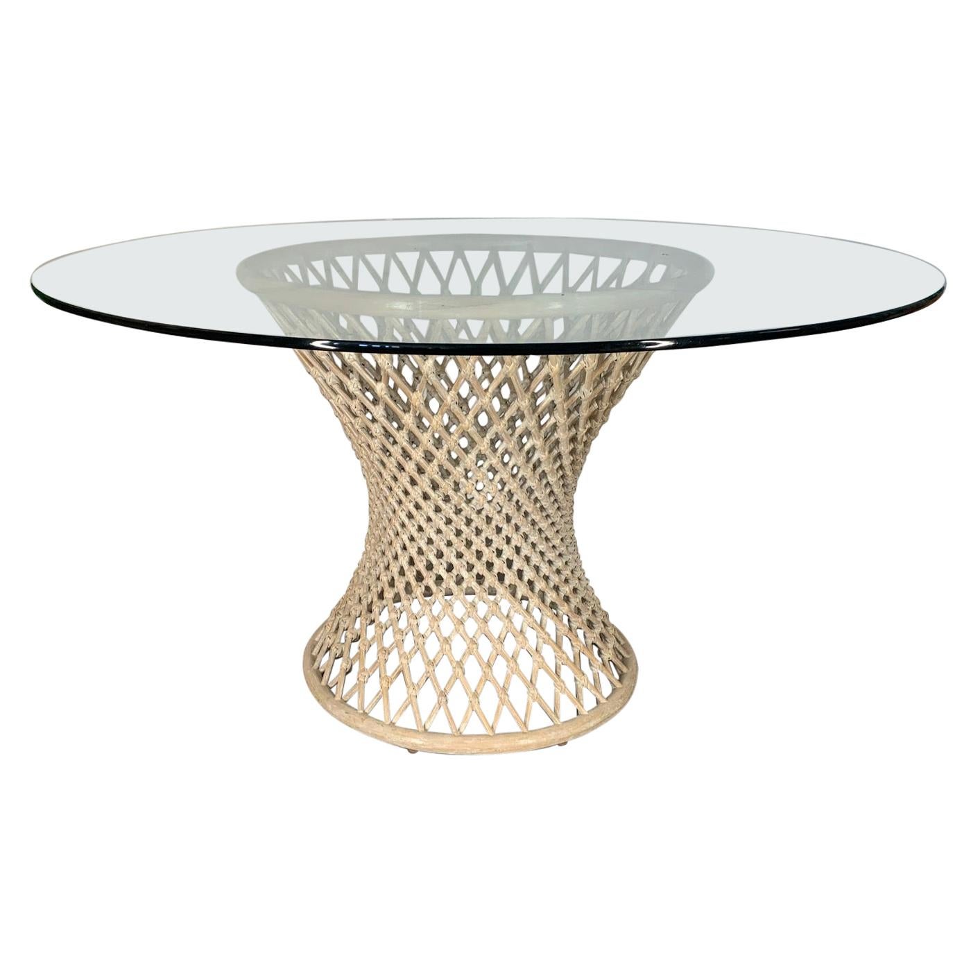 Woven Rattan Sculptural Dining Table