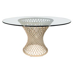 Woven Rattan Sculptural Dining Table