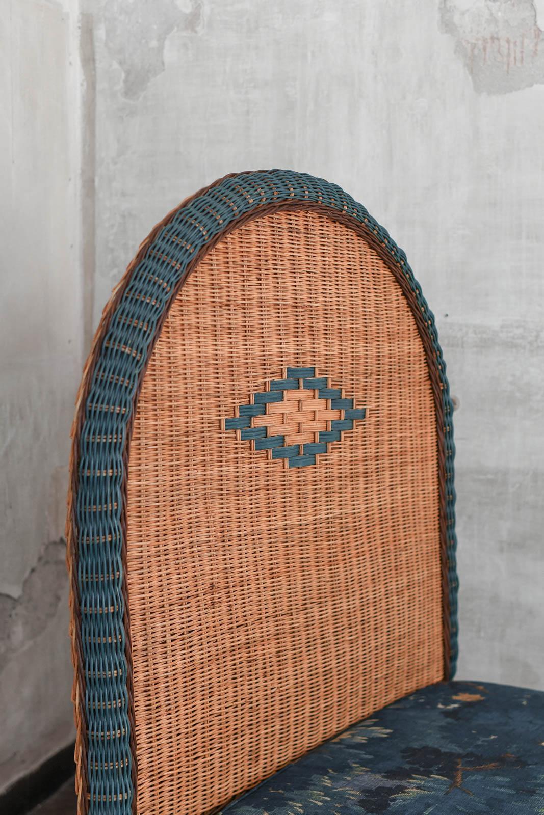Woven Rattan Single Bed, 1980 In Good Condition For Sale In Roma, RM
