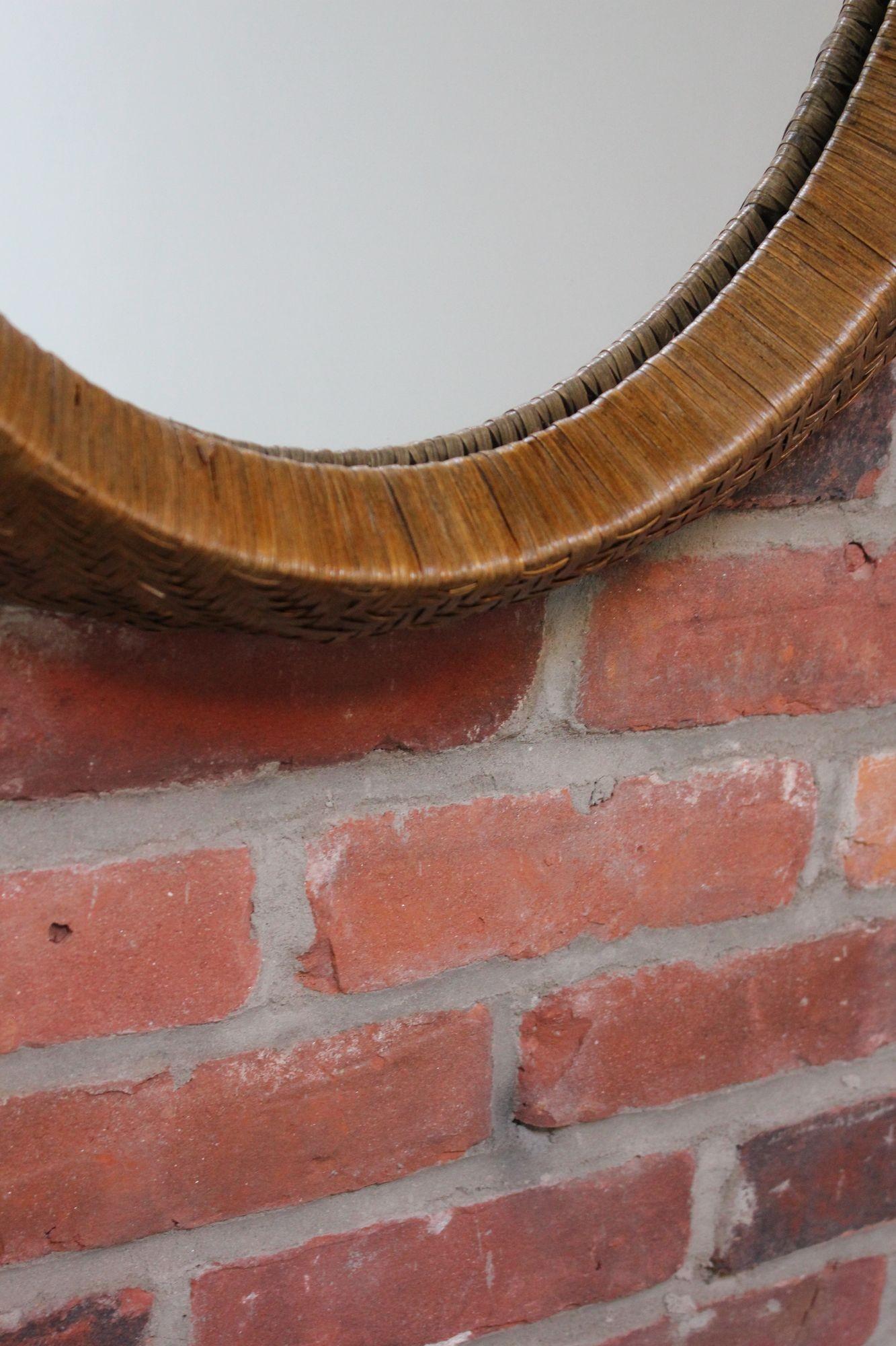 Woven Rattan Wall Mirror by Umbra For Sale 4
