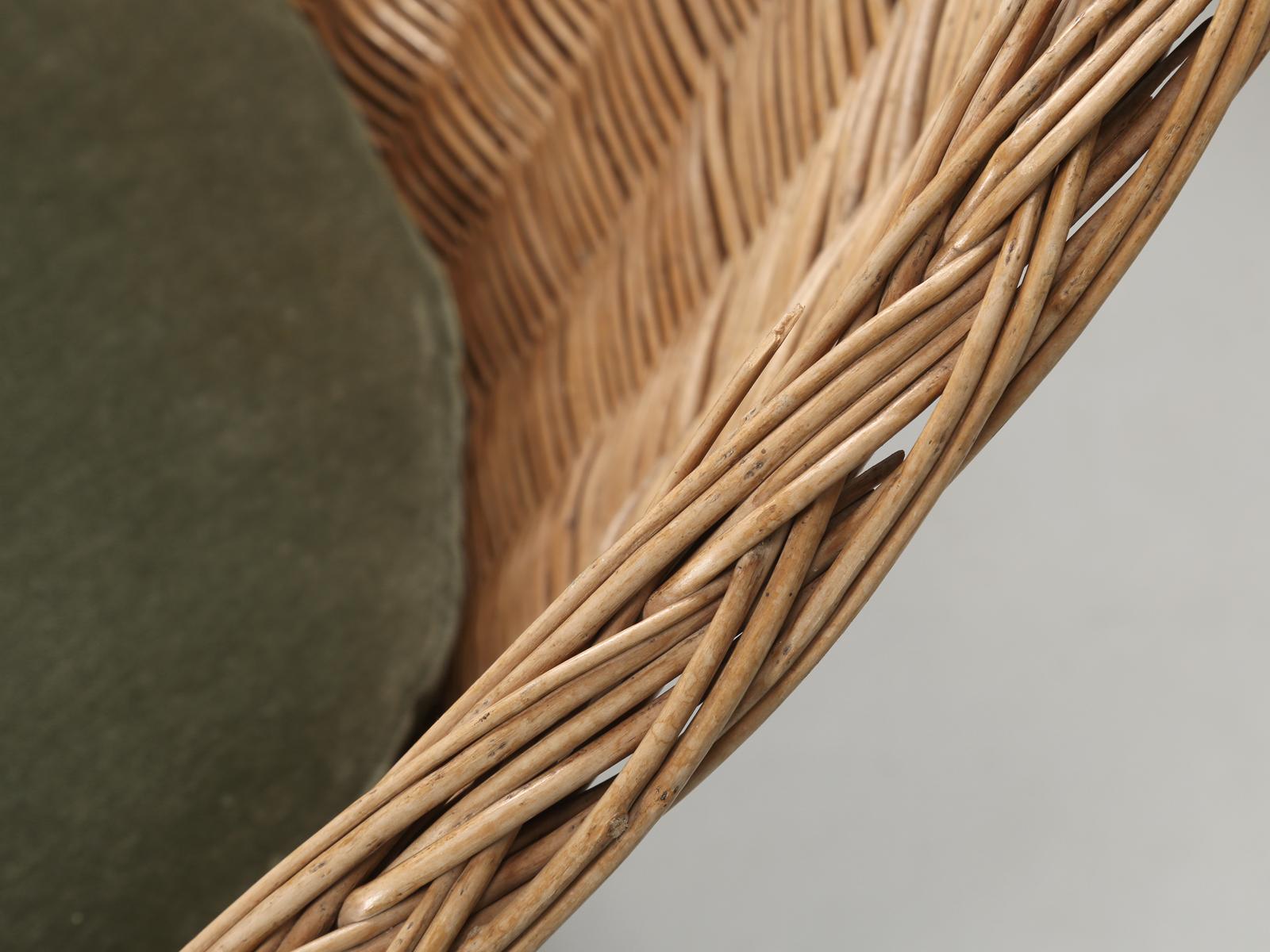 wicker barrel chair vintage