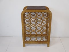 Woven Rattan Wine Bar Rack