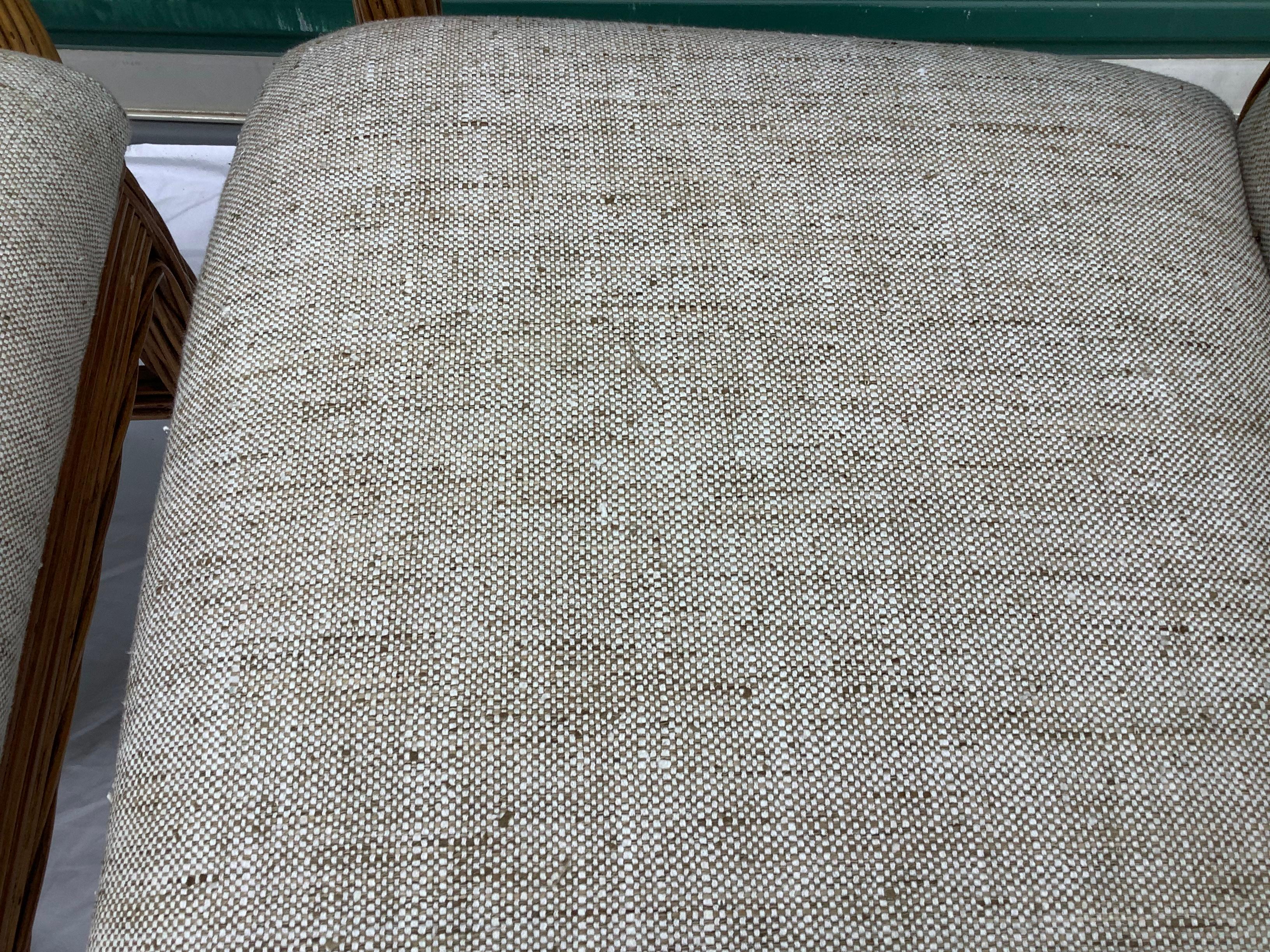 Woven Reed Dining Table w/ 8 Chairs, Crespi Style 1