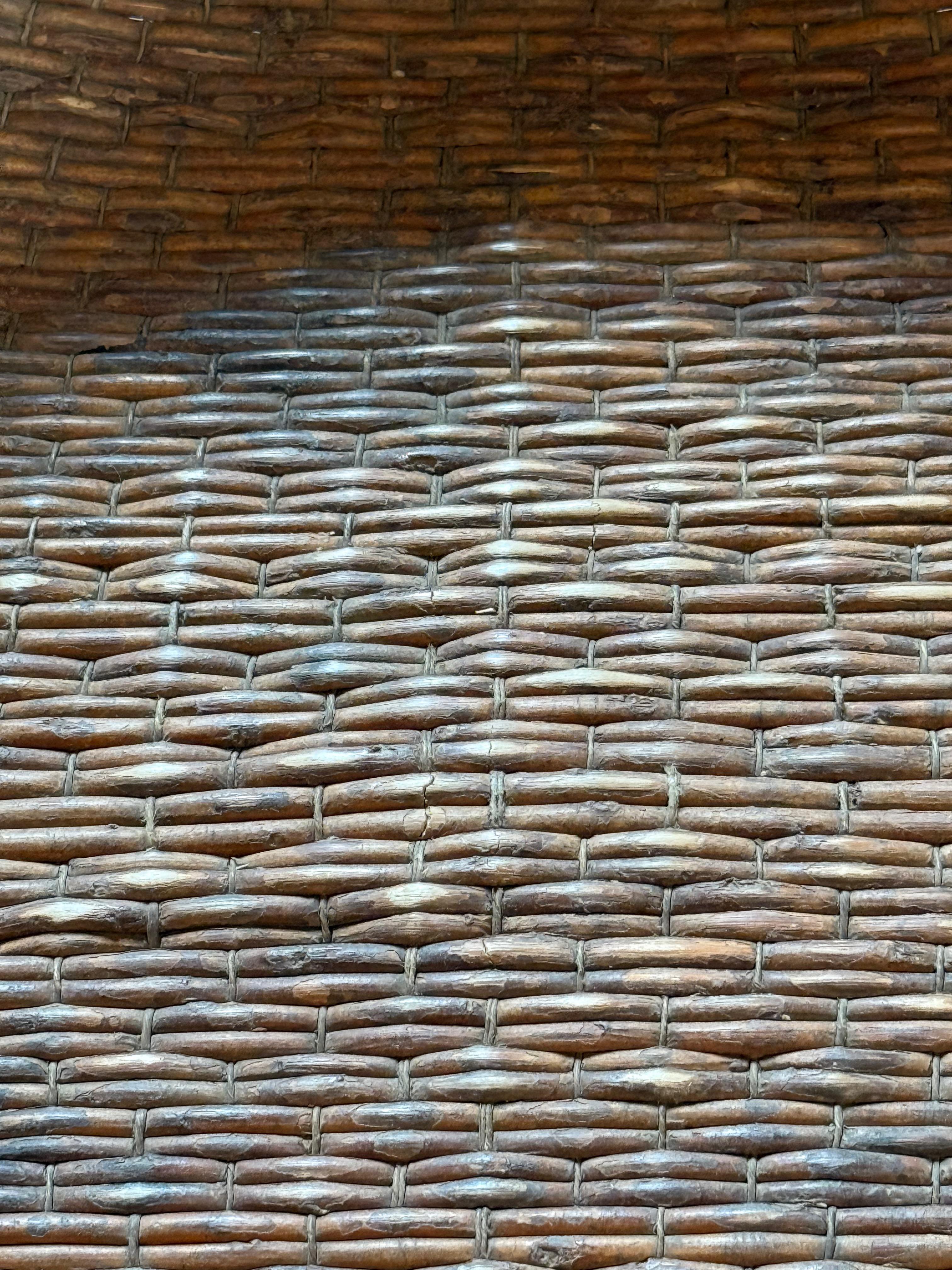 Altro Vassoio per essiccare i cereali in canna intrecciata, Cina, XIX secolo in vendita