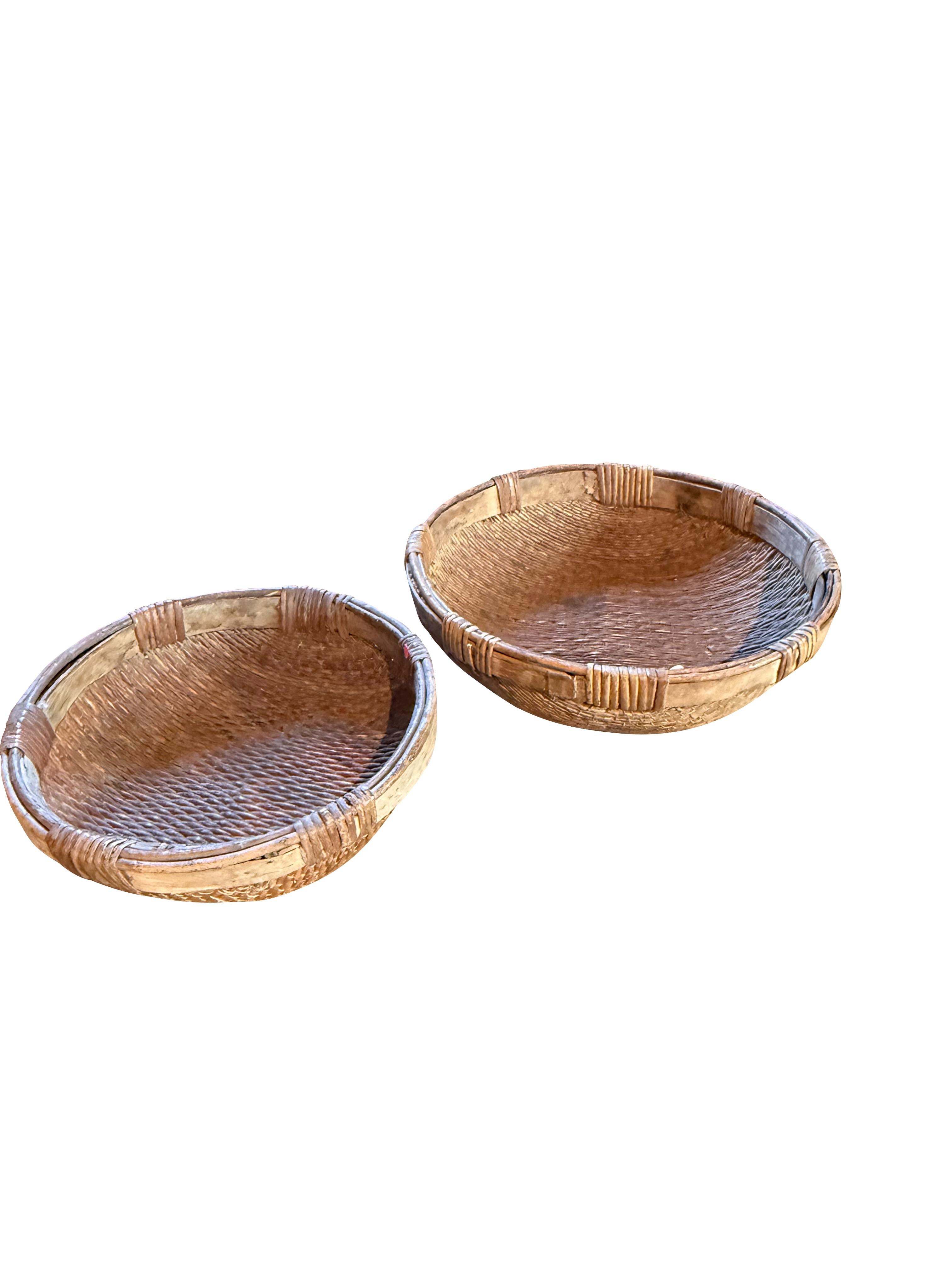 Vassoio per essiccare i cereali in canna intrecciata, Cina, XIX secolo in vendita 1