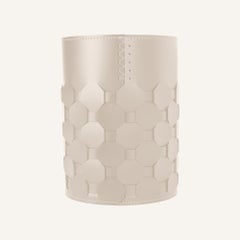 Woven Regenerated Leather Wastepaper Bin OTTO - Limac Design, Diameter 23 cm