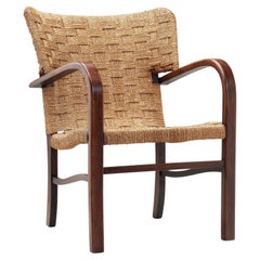 Poltrona in corda intrecciata alla maniera di Erich Diekmann, Paesi Bassi, anni '40