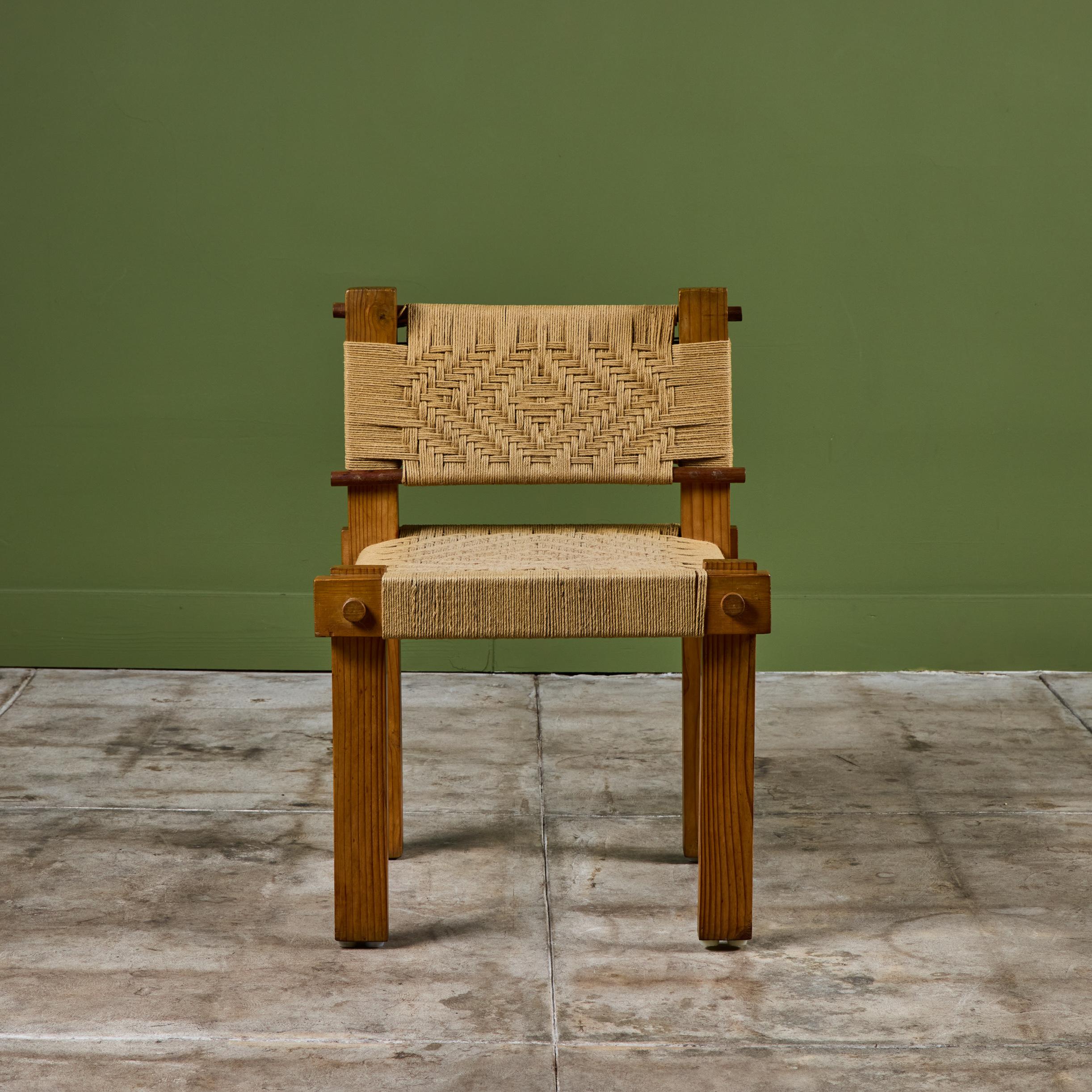 Silla de cuerda tejida al estilo de Mini Boga para Taaru Desconocido en venta