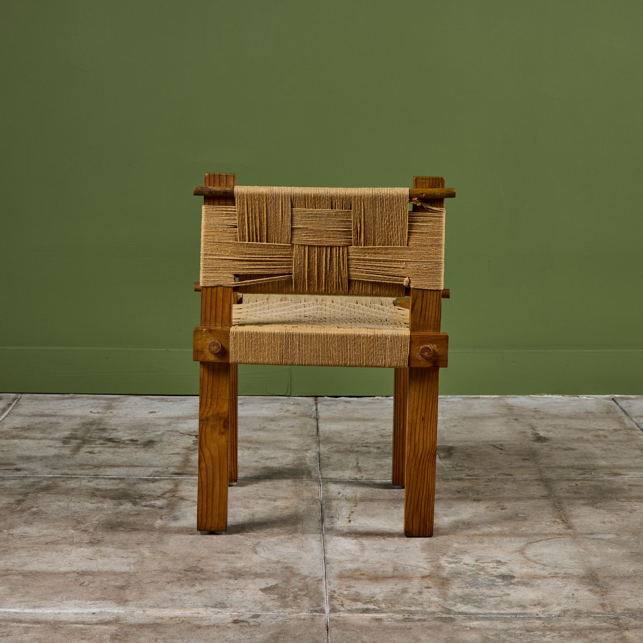Silla de cuerda tejida al estilo de Mini Boga para Taaru en venta 1